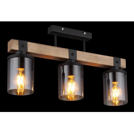 Brilagi - Lampa sufitowa natynkowa VISTA 3xE27/60W/230V dąb