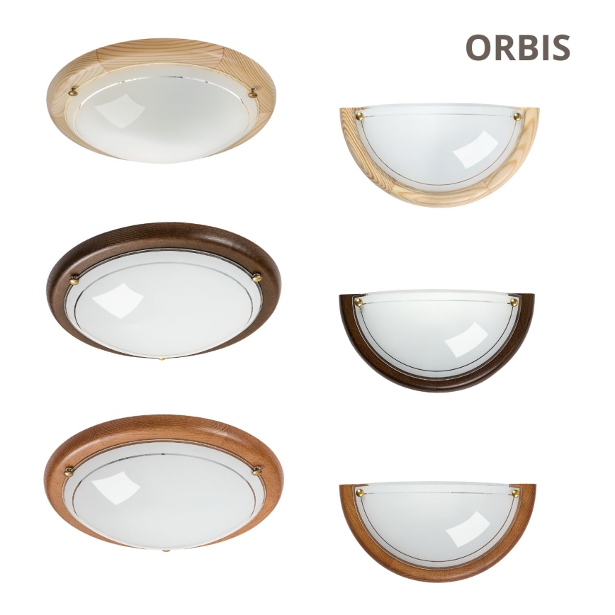 Brilagi - Lampa sufitowa ORBIS 1xE27/60W/230V Ø 30 cm sosna