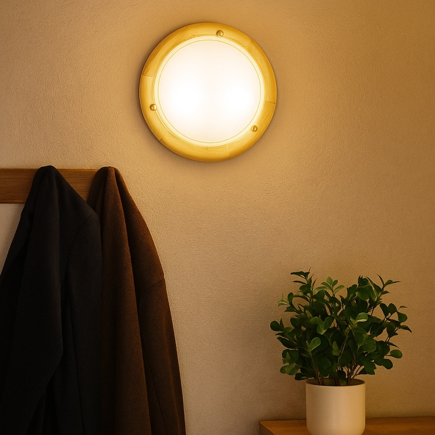 Brilagi - Lampa sufitowa ORBIS 2xE27/60W/230V, śr. 38 cm, sosna