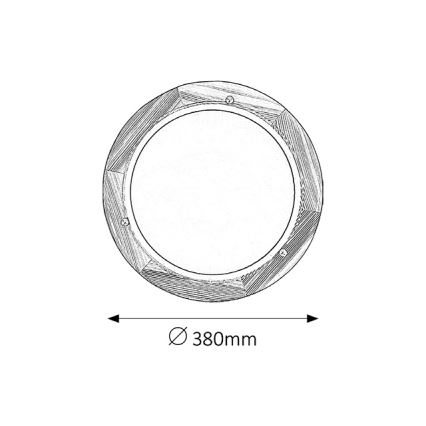 Brilagi - Lampa sufitowa ORBIS 2xE27/60W/230V, śr. 38 cm, sosna