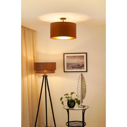 Brilagi - Plafon OREGON ROLLER VEGE 1xE27/15W/230V śr. 45 cm brązowy