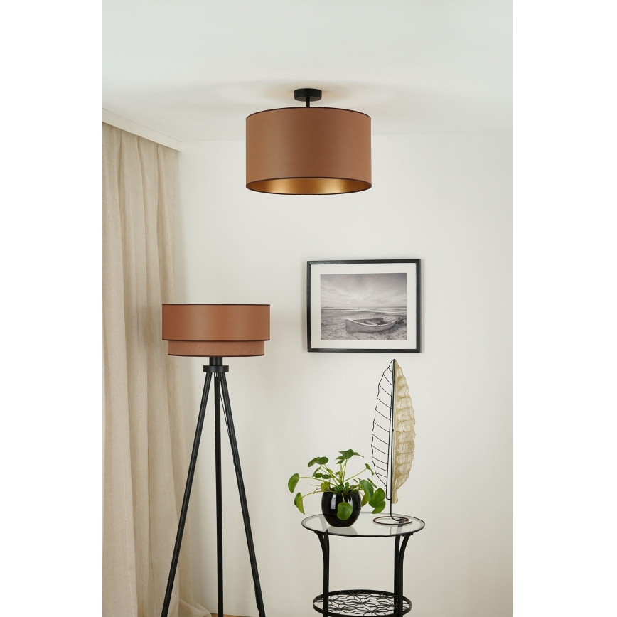 Brilagi - Plafon OREGON ROLLER VEGE 1xE27/15W/230V śr. 45 cm brązowy