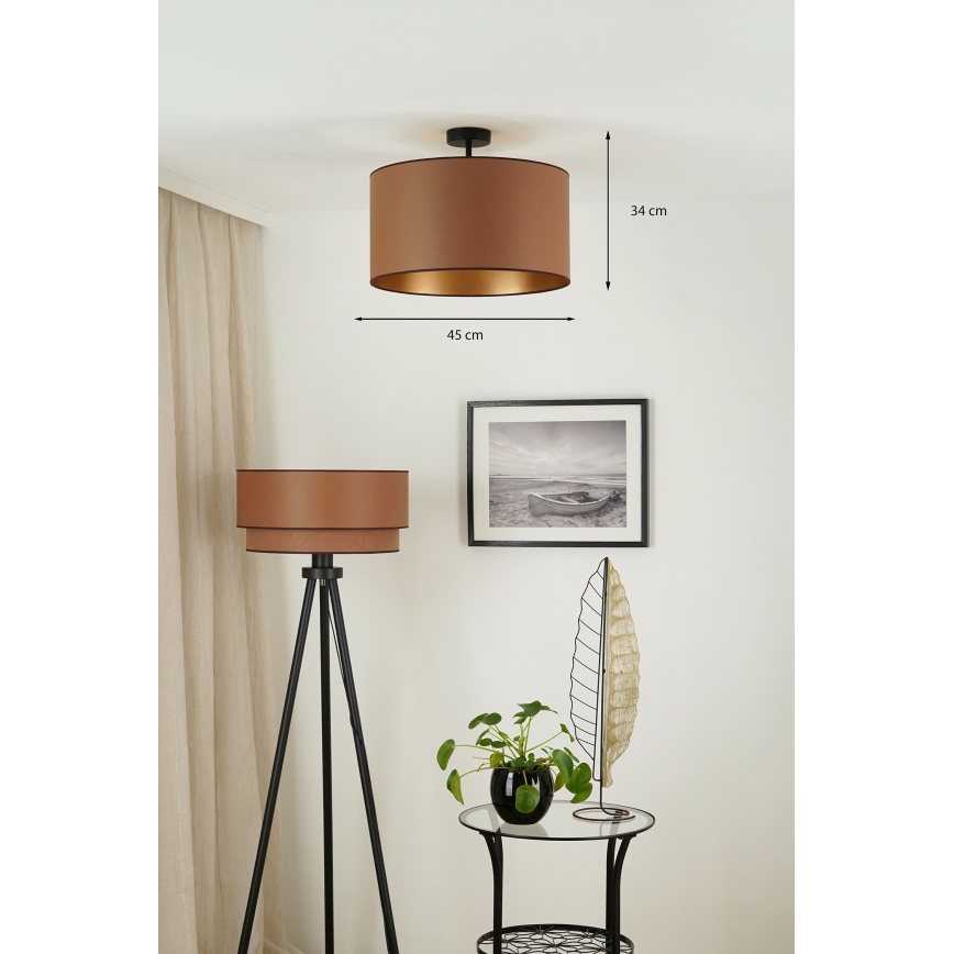 Brilagi - Plafon OREGON ROLLER VEGE 1xE27/15W/230V śr. 45 cm brązowy