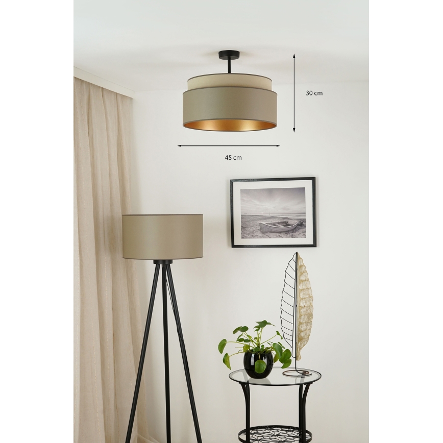 Brilagi - Plafon OREGON VEGE 1xE27/15W/230V śr. 45 cm szary