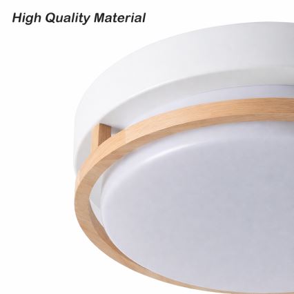 Brilagi - Lampa sufitowa ORINO 2xE27/40W/230V śr. 27 cm biała/dąb