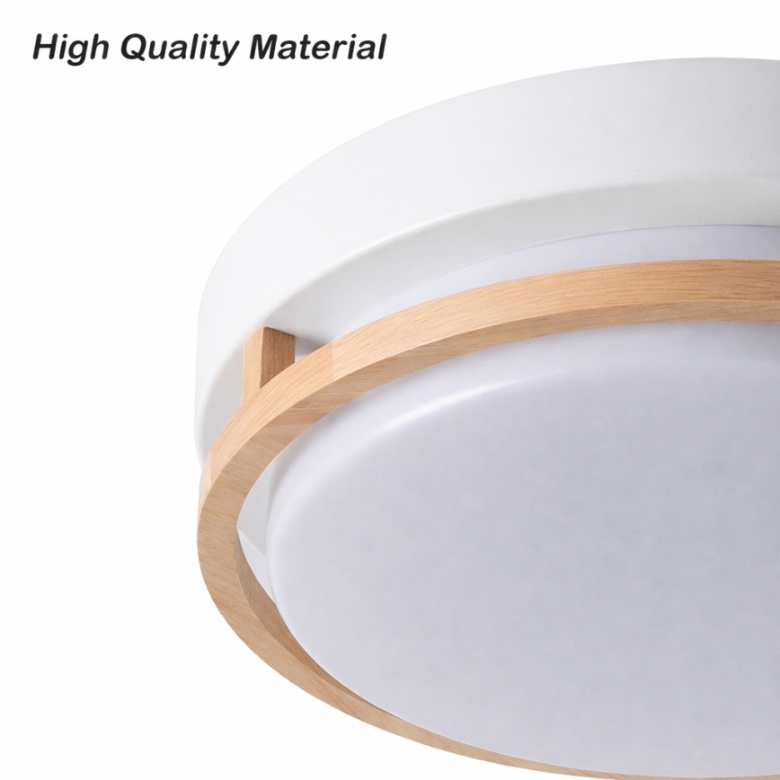 Brilagi - Lampa sufitowa ORINO 2xE27/40W/230V śr. 27 cm biała/dąb