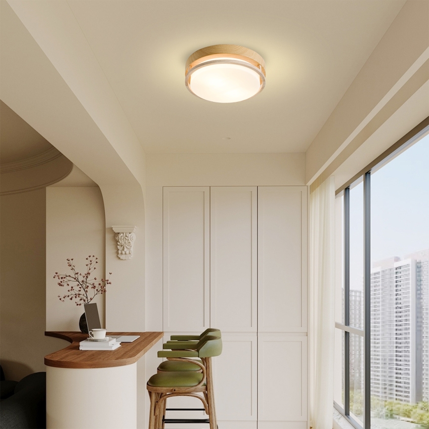 Brilagi - Lampa sufitowa ORINO 2xE27/40W/230V śr. 27 cm dekor drewna/dąb