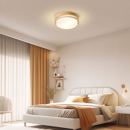 Brilagi - Lampa sufitowa ORINO 2xE27/40W/230V śr. 27 cm dekor drewna/dąb