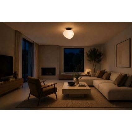 BRILAGI - Lampa sufitowa PEBBLES 1xE27/40W/230V śr. 20 cm czarna