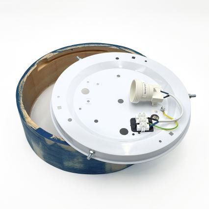 Brilagi - Lampa sufitowa PINO 1xE27/15W/230V sosna/niebieski śr. 27,5 cm