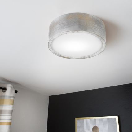 Brilagi - Lampa sufitowa PINO 1xE27/15W/230V sosna/srebrna śr. 27,5 cm