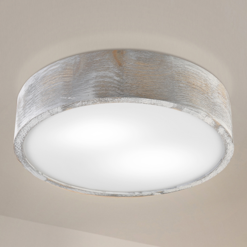 Brilagi - Lampa sufitowa PINO 2xE27/15W/230V sosna/srebrna śr. 37,5 cm