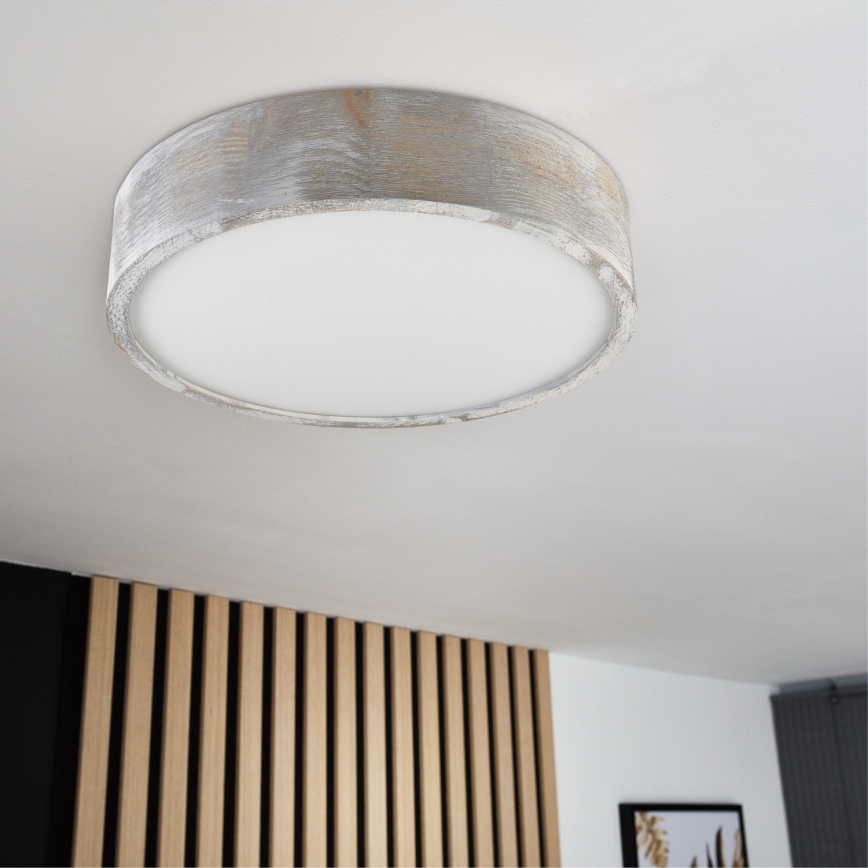 Brilagi - Lampa sufitowa PINO 2xE27/15W/230V sosna/srebrna śr. 37,5 cm