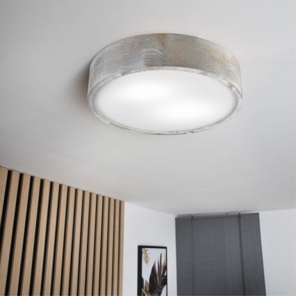 Brilagi - Lampa sufitowa PINO 2xE27/15W/230V sosna/srebrna śr. 37,5 cm