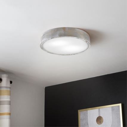 Brilagi - Lampa sufitowa PINO 2xE27/15W/230V sosna/srebrna śr. 37,5 cm