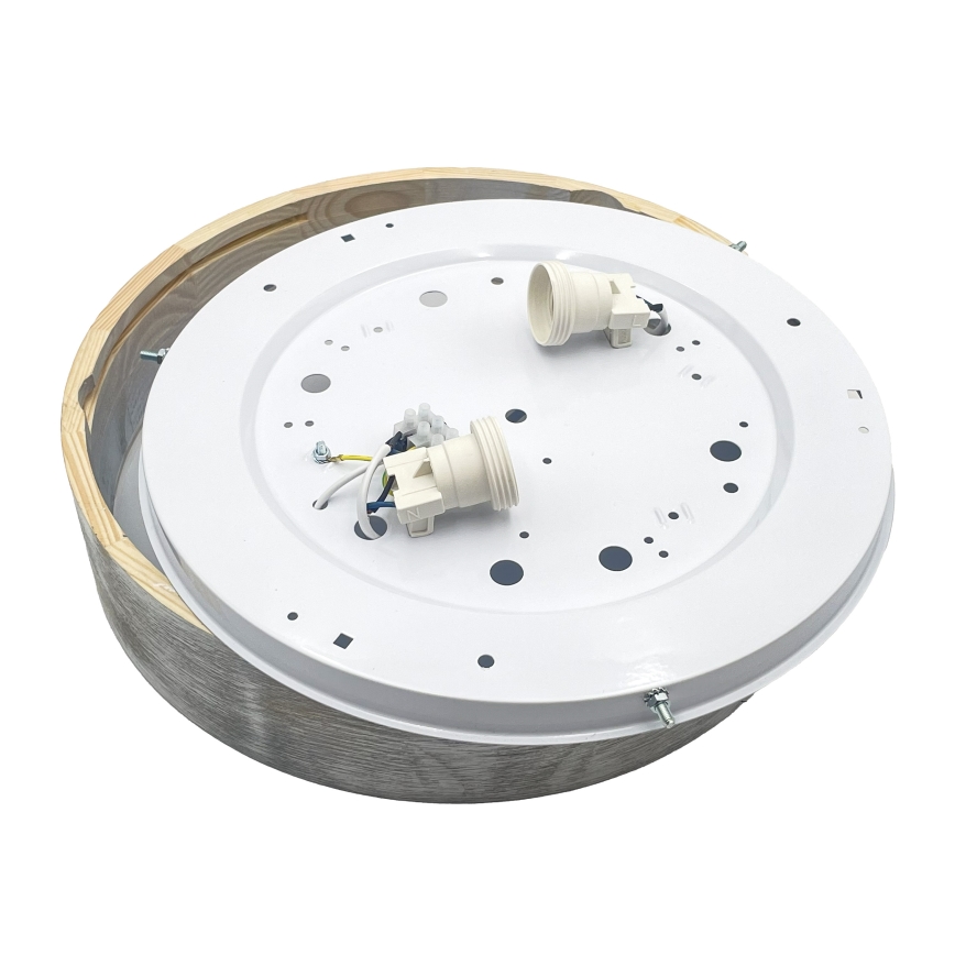 Brilagi - Lampa sufitowa PINO 2xE27/15W/230V sosna/srebrna śr. 37,5 cm