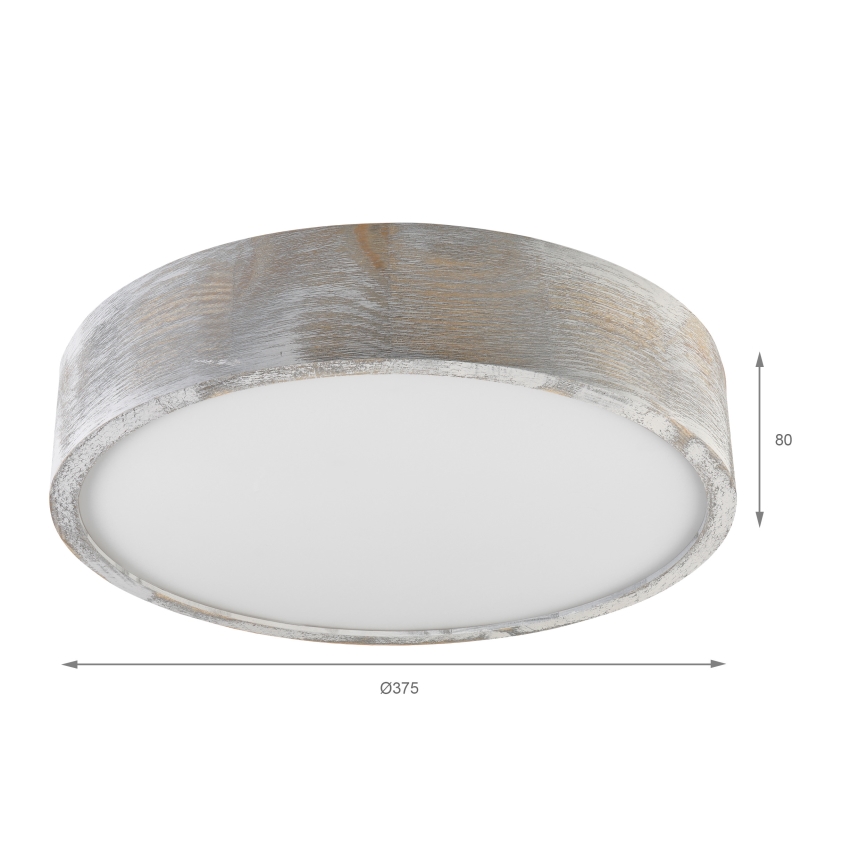 Brilagi - Lampa sufitowa PINO 2xE27/15W/230V sosna/srebrna śr. 37,5 cm