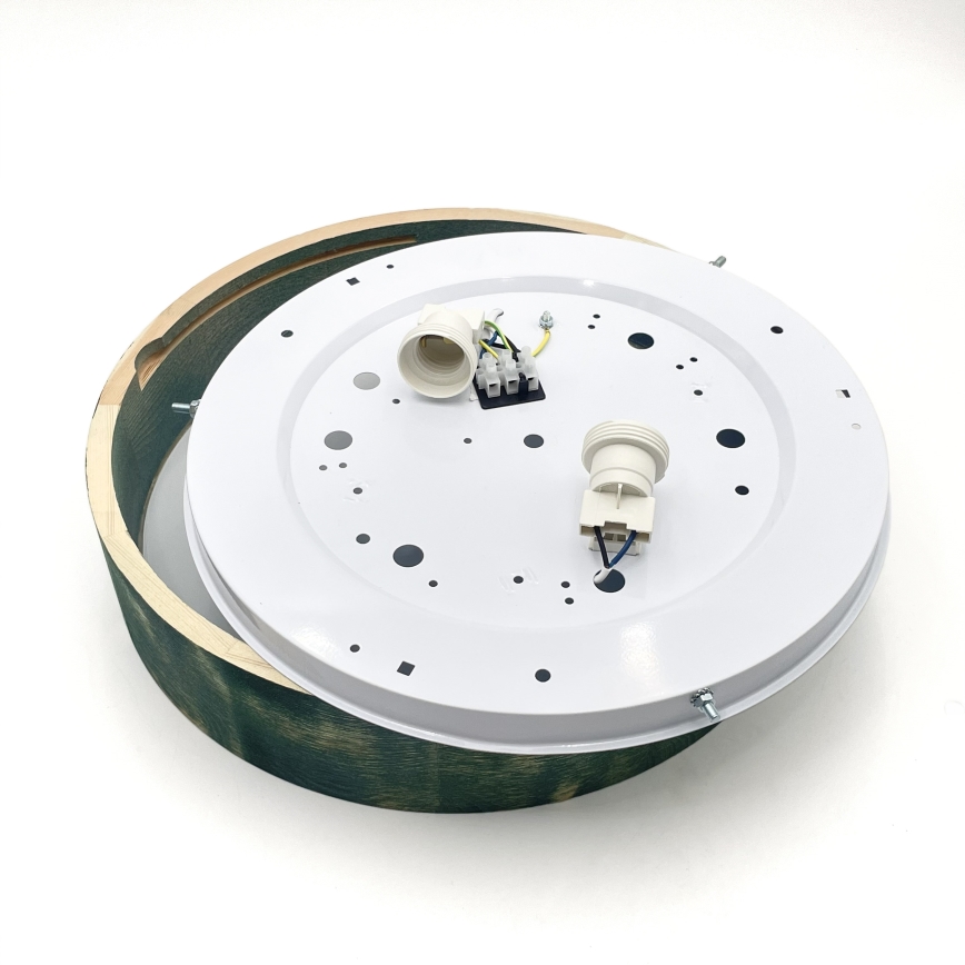 Brilagi - Lampa sufitowa PINO 2xE27/15W/230V sosna/zielony śr. 37,5 cm