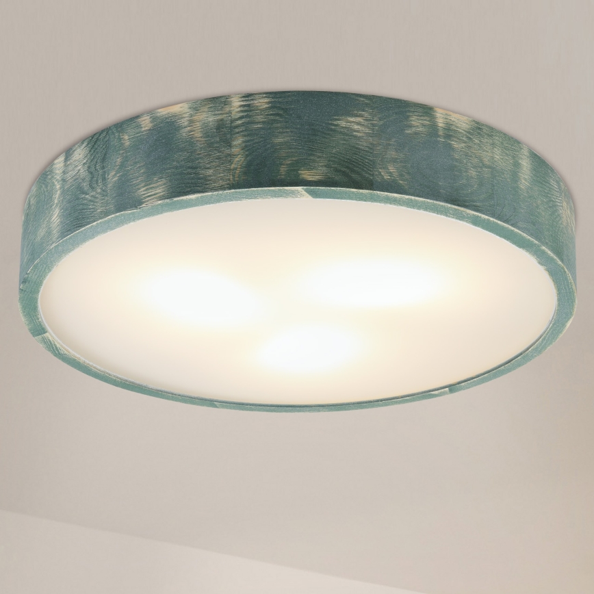 Brilagi - Lampa sufitowa PINO 3xE27/15W/230V sosna/zielony śr. 47,5 cm