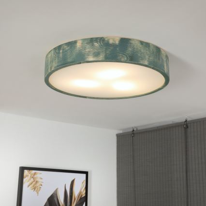 Brilagi - Lampa sufitowa PINO 3xE27/15W/230V sosna/zielony śr. 47,5 cm