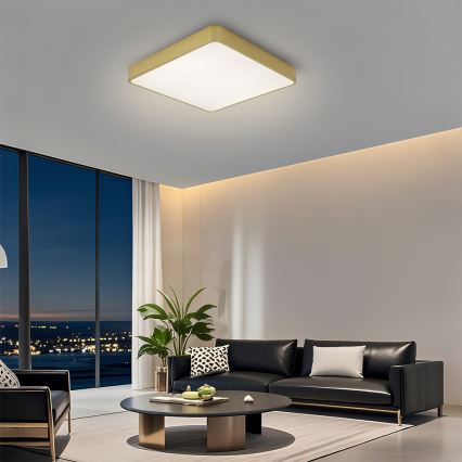 Brilagi - Lampa sufitowa POOL LED/48W/230V 3000/4500/6000K 50x50 cm złota