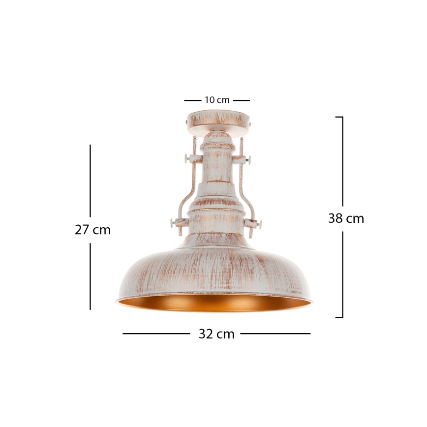 Brilagi - Lampa sufitowa PYRONIC 1xE27/40W/230V średnica 32 cm kremowa/patyna