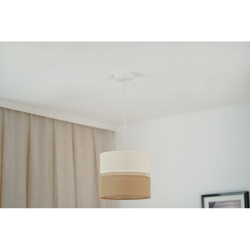 Brilagi - Lampa wisząca na linkę ROYAL YUTE 1xE27/15W/230V śr. 25 cm beżowy/kremowy
