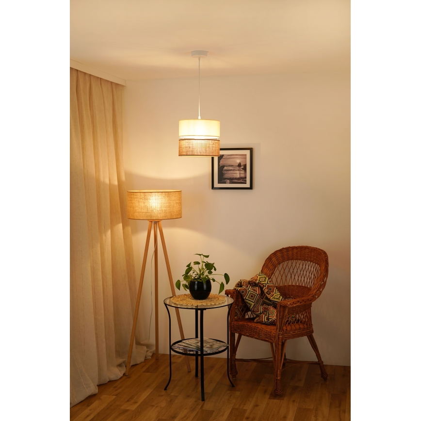 Brilagi - Lampa wisząca na linkę ROYAL YUTE 1xE27/15W/230V śr. 25 cm beżowy/kremowy