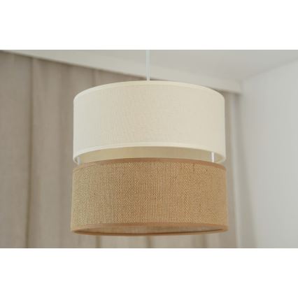 Brilagi - Lampa wisząca na linkę ROYAL YUTE 1xE27/15W/230V śr. 25 cm beżowy/kremowy