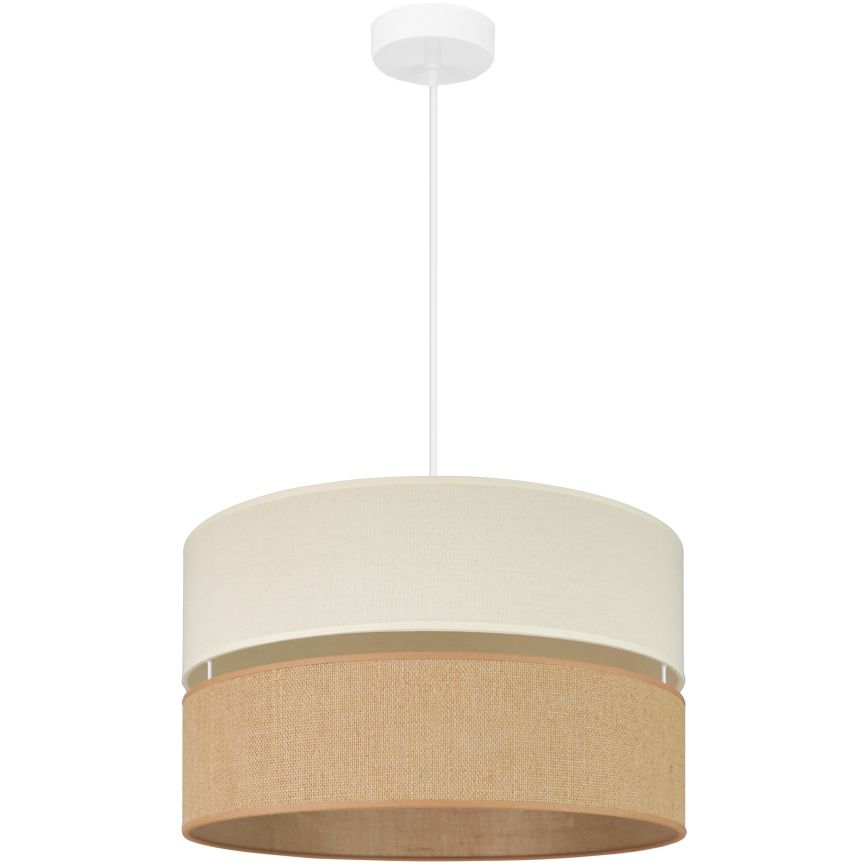 Brilagi - Lampa wisząca na linkę ROYAL YUTE 1xE27/15W/230V śr. 40 cm beżowy/kremowy