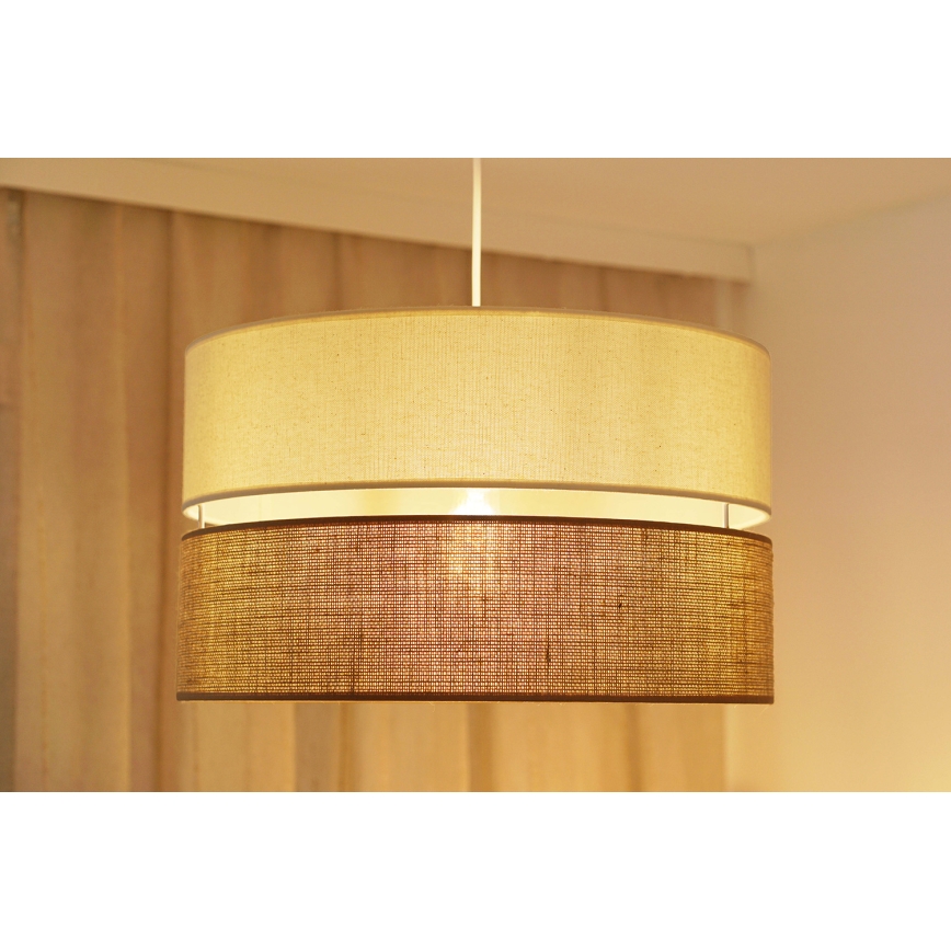 Brilagi - Lampa wisząca na linkę ROYAL YUTE 1xE27/15W/230V śr. 40 cm beżowy/kremowy