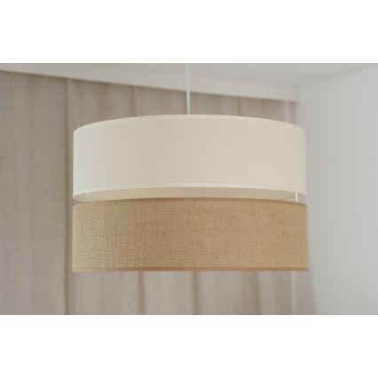 Brilagi - Lampa wisząca na linkę ROYAL YUTE 1xE27/15W/230V śr. 40 cm beżowy/kremowy