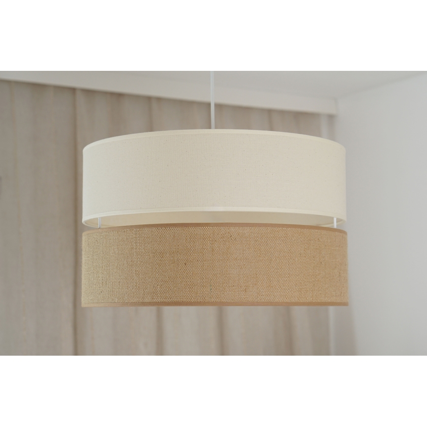 Brilagi - Lampa wisząca na linkę ROYAL YUTE 1xE27/15W/230V śr. 40 cm beżowy/kremowy