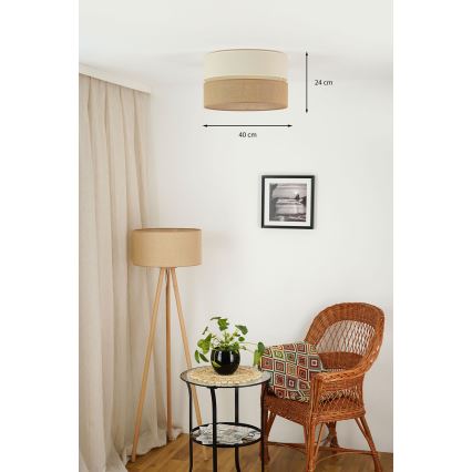 Brilagi - Lampa sufitowa ROYAL YUTE 1xE27/15W/230V śr. 40 cm beżowo-kremowa