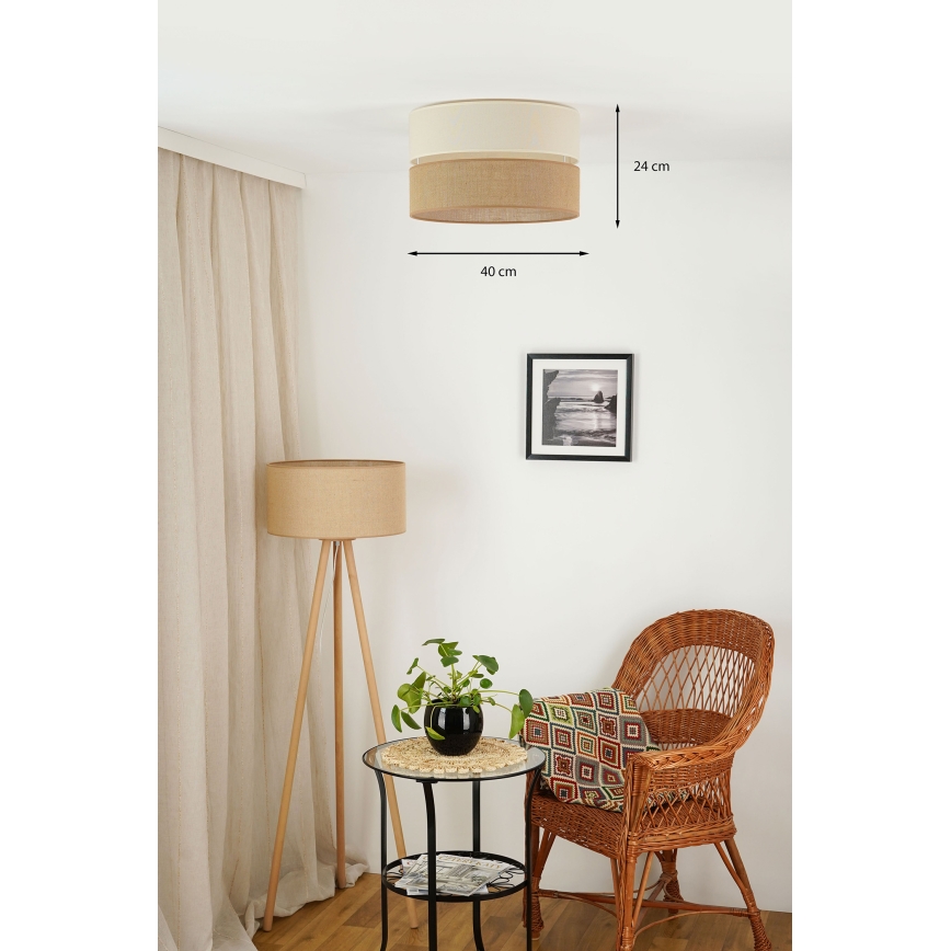 Brilagi - Lampa sufitowa ROYAL YUTE 1xE27/15W/230V śr. 40 cm beżowo-kremowa