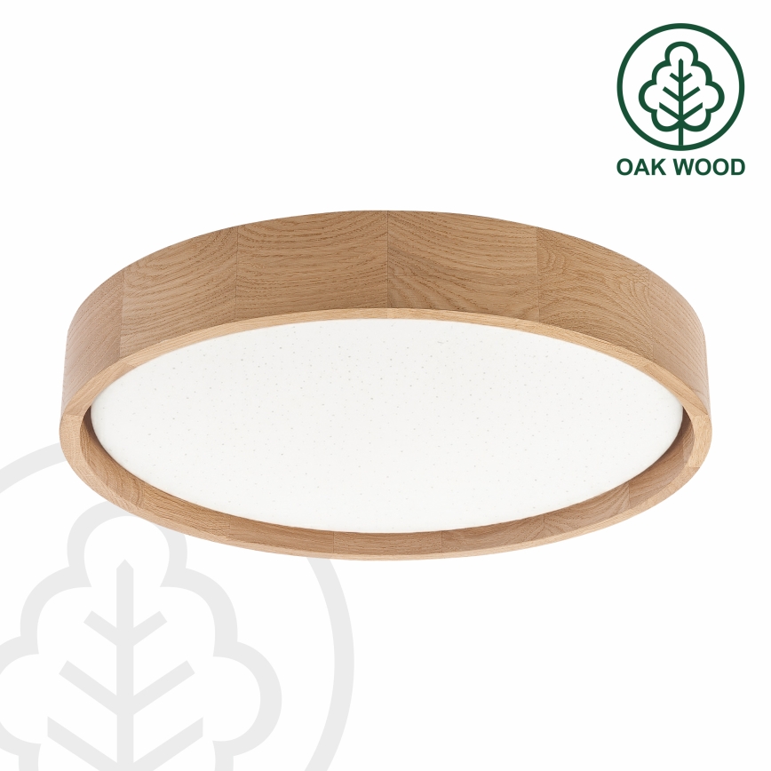Brilagi - ściemnialna lampa sufitowa LED MANAROLA SMART STARS LED/24W/230V 3000-6000K Wi-Fi Tuya Beacon średnica 41 cm dąb + pilot zdalnego sterowania