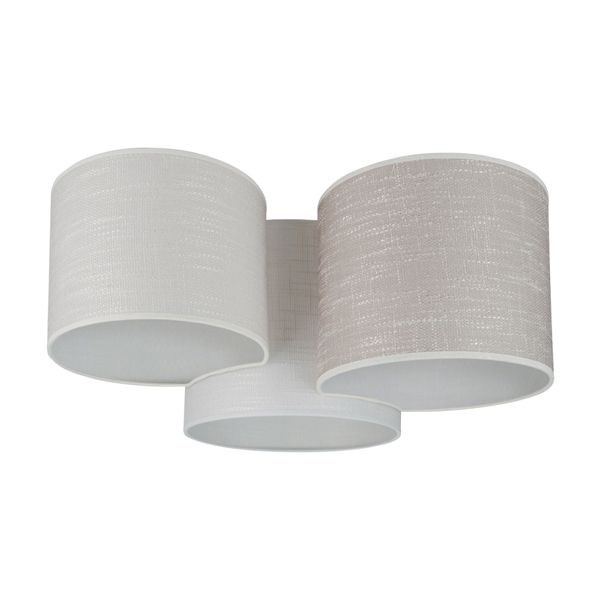 Brilagi - Lampa sufitowa SNAKE 3xE27/15W/230V 50x57 cm szara/kremowa