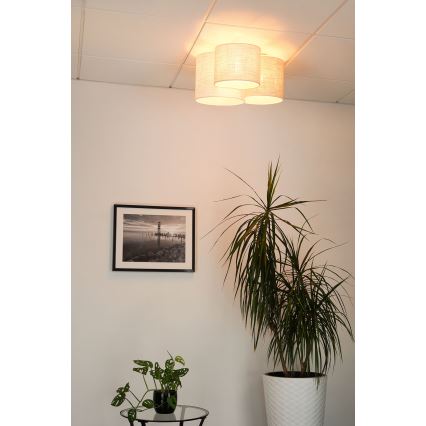 Brilagi - Lampa sufitowa SNAKE 3xE27/15W/230V 50x57 cm szara/kremowa