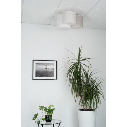 Brilagi - Lampa sufitowa SNAKE 3xE27/15W/230V 50x57 cm szara/kremowa
