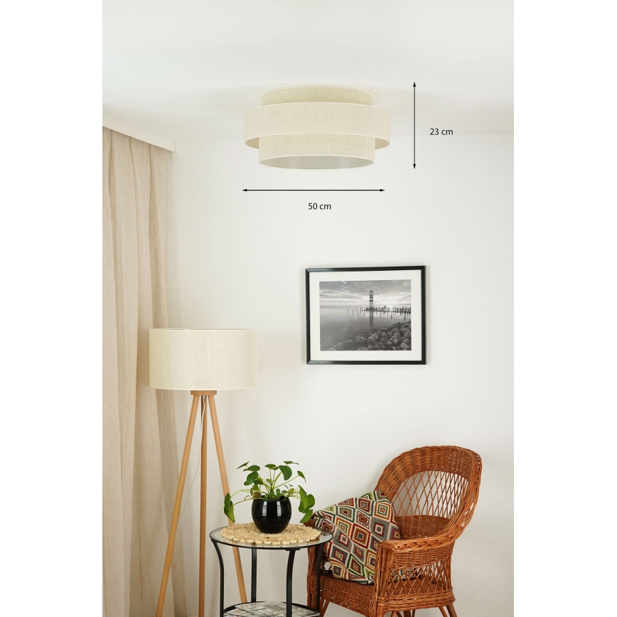 Brilagi - Lampa sufitowa SPACE YUTE LED/12W/230V śr. 50 cm 3000K/4000K/6400K kremowa