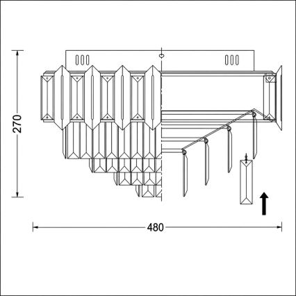 BRILAGI - Lampa sufitowa SPECTRA 5xE14/40W/230V śr. 48 cm czarna