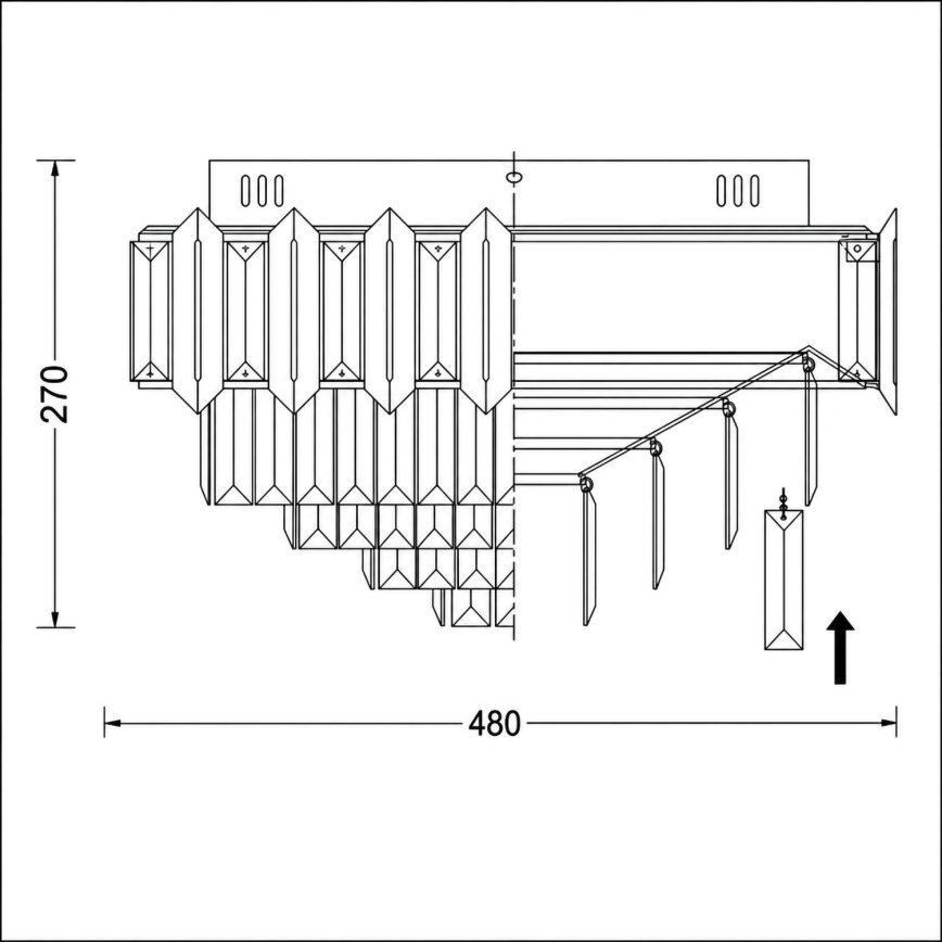 BRILAGI - Lampa sufitowa SPECTRA 5xE14/40W/230V śr. 48 cm złota