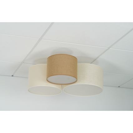 Brilagi - Lampa sufitowa SPIDER 3xE27/15W/230V beżowy/kremowy