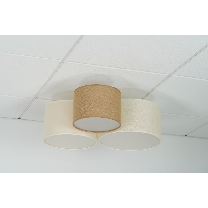 Brilagi - Lampa sufitowa SPIDER 3xE27/15W/230V beżowy/kremowy