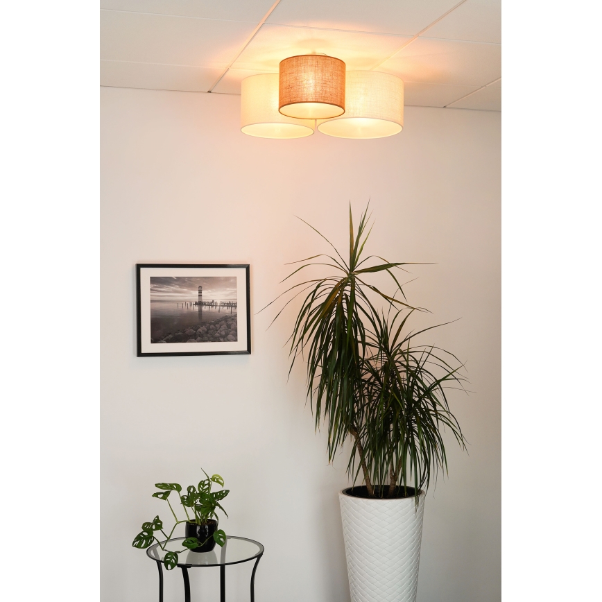 Brilagi - Lampa sufitowa SPIDER 3xE27/15W/230V beżowy/kremowy