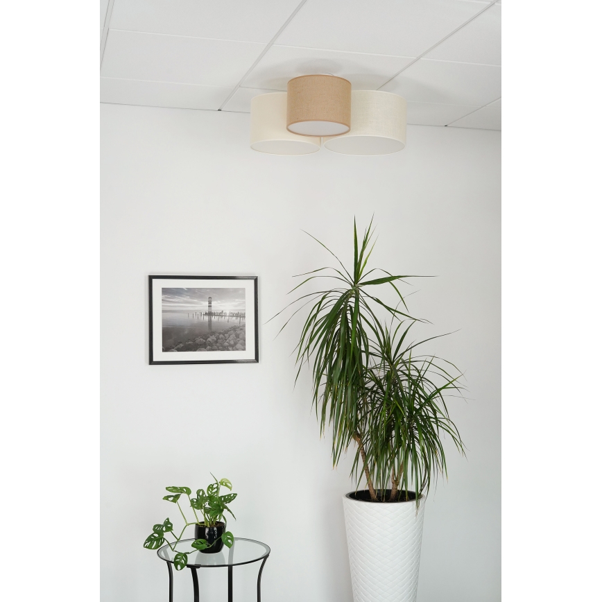 Brilagi - Lampa sufitowa SPIDER 3xE27/15W/230V beżowy/kremowy