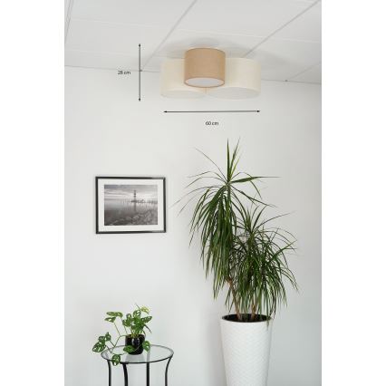 Brilagi - Lampa sufitowa SPIDER 3xE27/15W/230V beżowy/kremowy