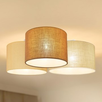 Brilagi - Lampa sufitowa SPIDER 3xE27/15W/230V beżowy/kremowy