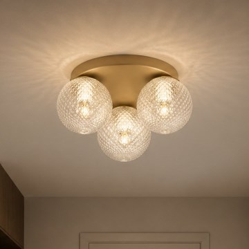Brilagi - Lampa sufitowa STELLA 3xE27/60W/230V śr. 35 cm beżowo-złota