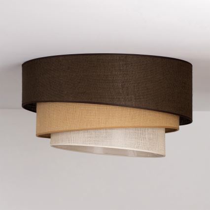 Brilagi - Lampa sufitowa TRIO 3xE27/60W/230V Ø 60 cm brązowa/beżowa/biała